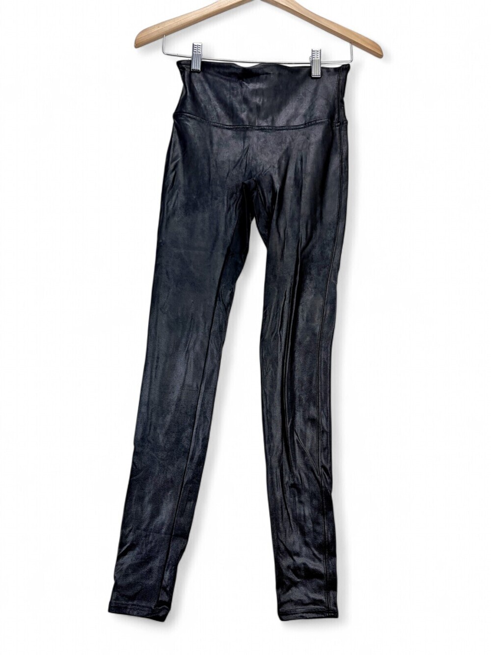 Spanx Faux Leather High-Waist Leggings Black Size M